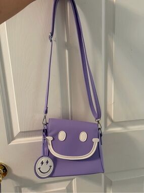 Purple Smiley Crossbody Bag - Chic Women's Shoulder Purse